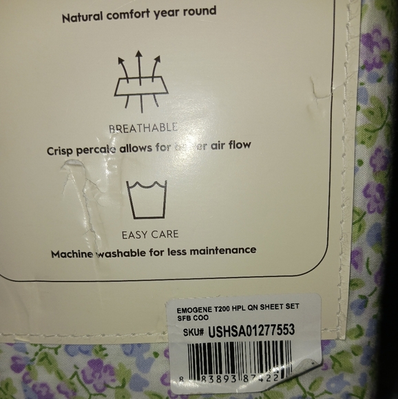 ❌️SOLD❌️ Emogene Laura Ashley Queen Sheet Set 100% Cotton - Picture 13 of 15